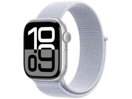 Apple Watch Series 10 GPS 42mm - Cellular - Alumínio Prateado | Bracelete Loop Desportiva Nuvem Azul Fashion