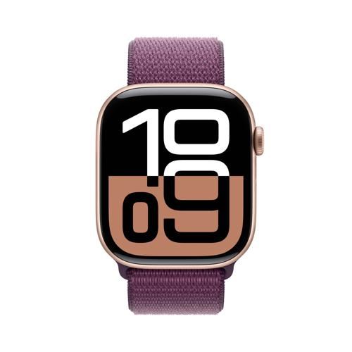 Apple Watch Series 10 GPS 46mm - Cellular - Alumínio Rosa Dourado | Bracelete Loop Desportiva Ameixa Online now