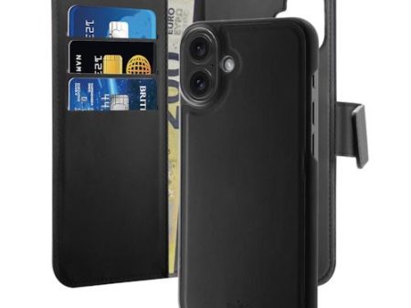 Capa em Pele Puro para Apple iPhone 16 Plus - Preto Online now