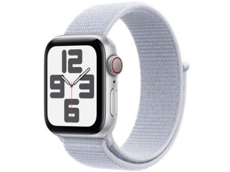 Apple Watch SE 2024 GPS 40mm - Cellular - Alumínio Prateado | Bracelete Loop Nuvem azul Online Hot Sale