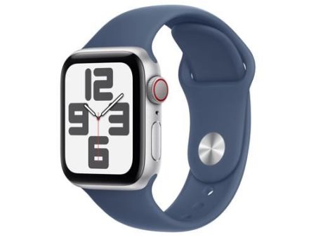 Apple Watch SE 2024 GPS 40mm - Cellular - Alumínio Prateado | Bracelete Desportiva Azul denim - S M Supply