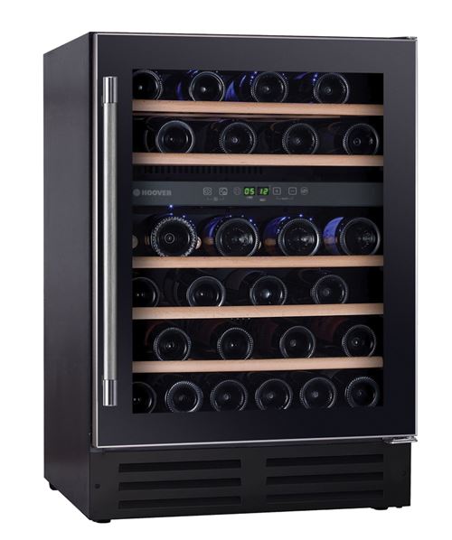 Cave de Vinho Encastrável Hoover HWCB 60 | 81,3x59,5x57 cm | 46 Garrafas | G | Preto Online Hot Sale