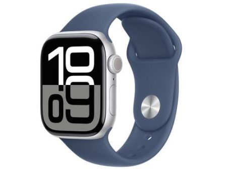 Apple Watch Series 10 GPS 42mm - Cellular - Alumínio Prateado | Bracelete Desportiva Azul Denim- M L on Sale