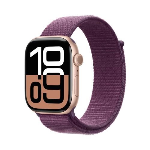 Apple Watch Series 10 GPS 46 mm | Alumínio Rosa Dourado | Bracelete Loop Desportiva Ameixa For Cheap