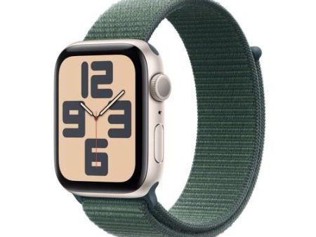 Apple Watch SE 2024 GPS 44mm - Alumínio Luz das estrelas | Bracelete Loop Verde lago Online Sale