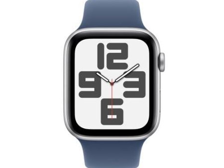 Apple Watch SE 2024 GPS 44mm - Alumínio Prateado | Bracelete Desportiva Azul denim - S M For Discount