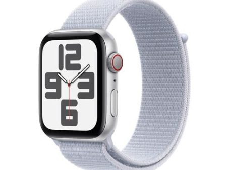 Apple Watch SE 2024 GPS 44mm - Cellular - Alumínio Prateado | Bracelete Loop Nuvem azul Supply