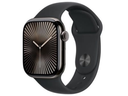 Apple Watch Series 10 GPS 42mm - Cellular - Titânio Ardósia | Bracelete Desportiva Preta - M L Online