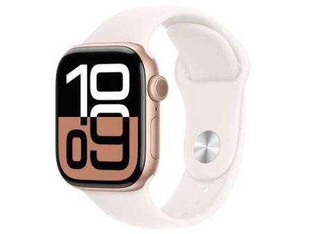 Apple Watch Series 10 GPS 42mm - Cellular - Alumínio Rosa Dourado | Bracelete Desportiva Rosa Leve - S M Online now