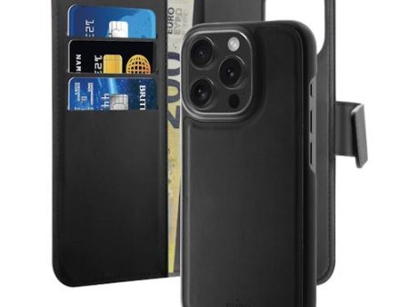 Capa em Pele Puro para Apple iPhone 16 Pro Max - Preto Online now