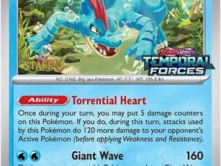 Feraligatr (089) (Staff Prerelease Promo) [Scarlet & Violet: Black Star Promos] Fashion