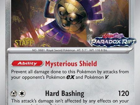 Aegislash (060) (Staff Prerelease Promo) [Scarlet & Violet: Black Star Promos] Supply