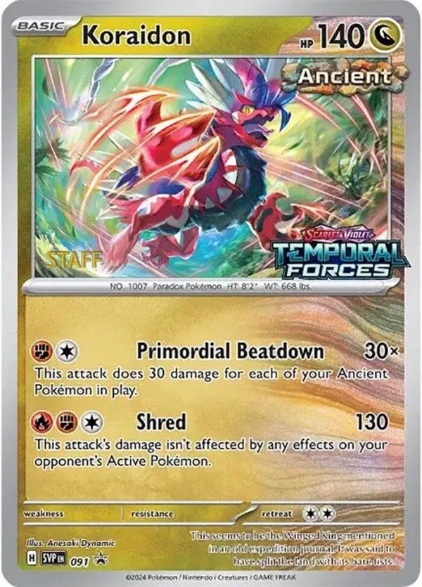 Koraidon (091) (Stamped) (Staff) [Scarlet & Violet: Black Star Promos] For Cheap