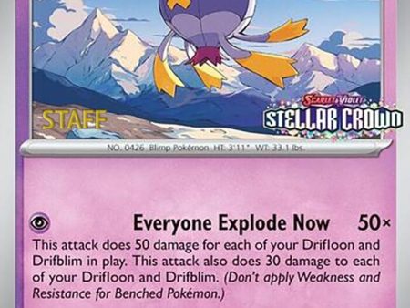 Drifblim (135) (Staff Promo) [Scarlet & Violet: Black Star Promos] Online Hot Sale